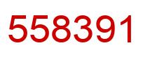 Number 558391 red image