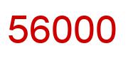 Número 56000 imagen rojo