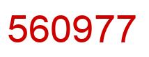 Number 560977 red image