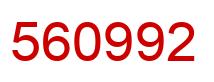 Number 560992 red image