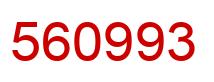 Number 560993 red image