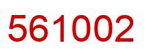 Number 561002 red image