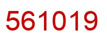 Number 561019 red image