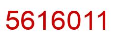 Number 5616011 red image