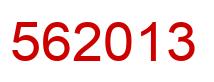 Number 562013 red image