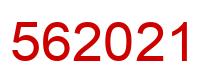 Number 562021 red image