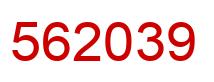 Number 562039 red image