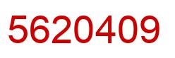 Number 5620409 red image