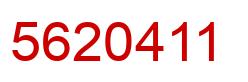 Number 5620411 red image