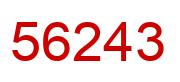 Number 56243 red image