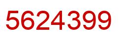 Number 5624399 red image