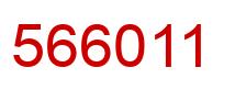 Number 566011 red image