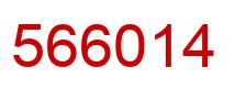 Number 566014 red image