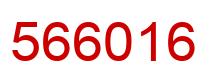 Number 566016 red image