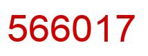 Number 566017 red image