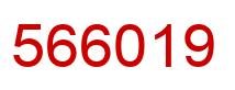 Number 566019 red image