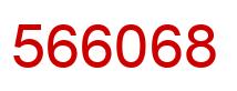 Number 566068 red image