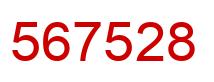 Number 567528 red image