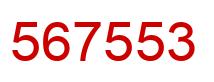Número 567553 imagen rojo