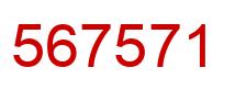 Number 567571 red image