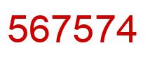 Number 567574 red image