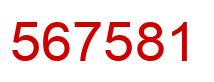 Número 567581 imagen rojo
