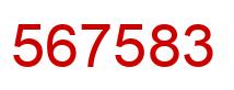 Number 567583 red image