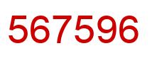 Número 567596 imagen rojo