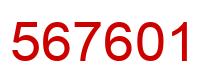 Number 567601 red image