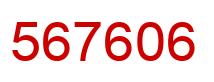 Número 567606 imagen rojo