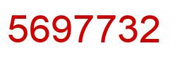Número 5697732 imagen rojo