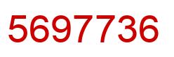 Number 5697736 red image