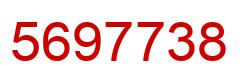 Number 5697738 red image