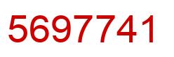 Number 5697741 red image