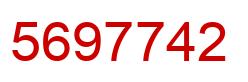 Number 5697742 red image