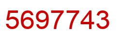 Number 5697743 red image