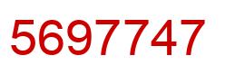 Número 5697747 imagen rojo