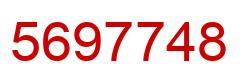 Número 5697748 imagen rojo