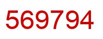 Number 569794 red image