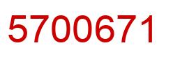 Number 5700671 red image