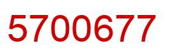 Number 5700677 red image