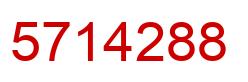 Number 5714288 red image