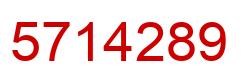 Number 5714289 red image