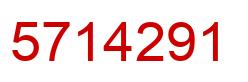 Number 5714291 red image