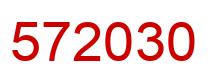 Number 572030 red image