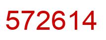 Number 572614 red image