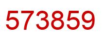 Number 573859 red image
