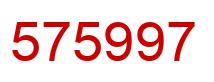 Number 575997 red image