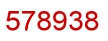 Number 578938 red image