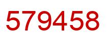 Número 579458 imagen rojo